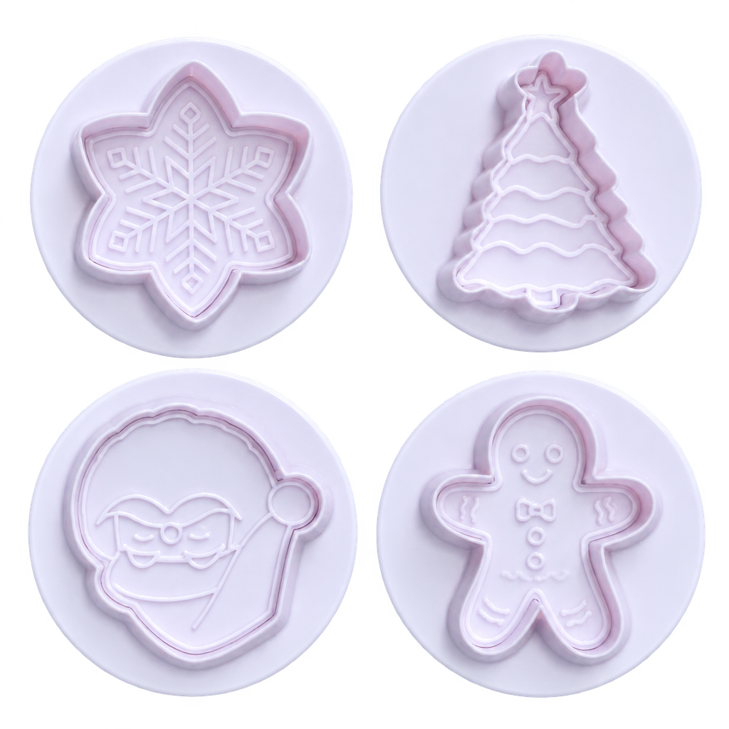 COOKIE CUTTER CHRISTMAS SANTA TREE 4 PCS SET