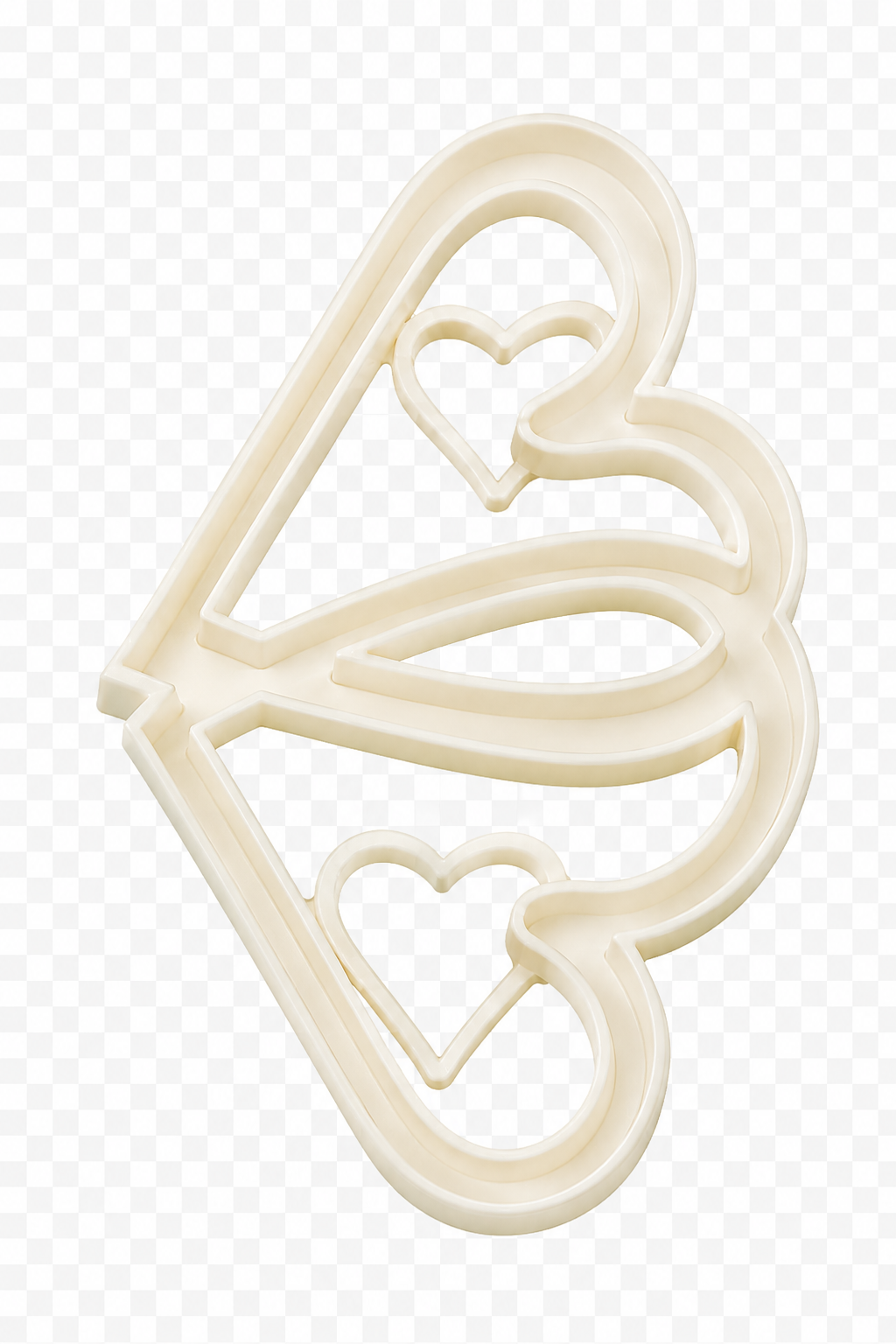 ENTWINED HEARTS DESIGN SHAPE COOKIE FONDANT CAKE CUTTER