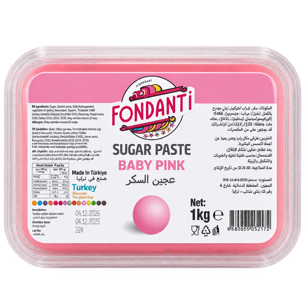 FONDANTI SUGAR PASTE BABY PINK 1KG