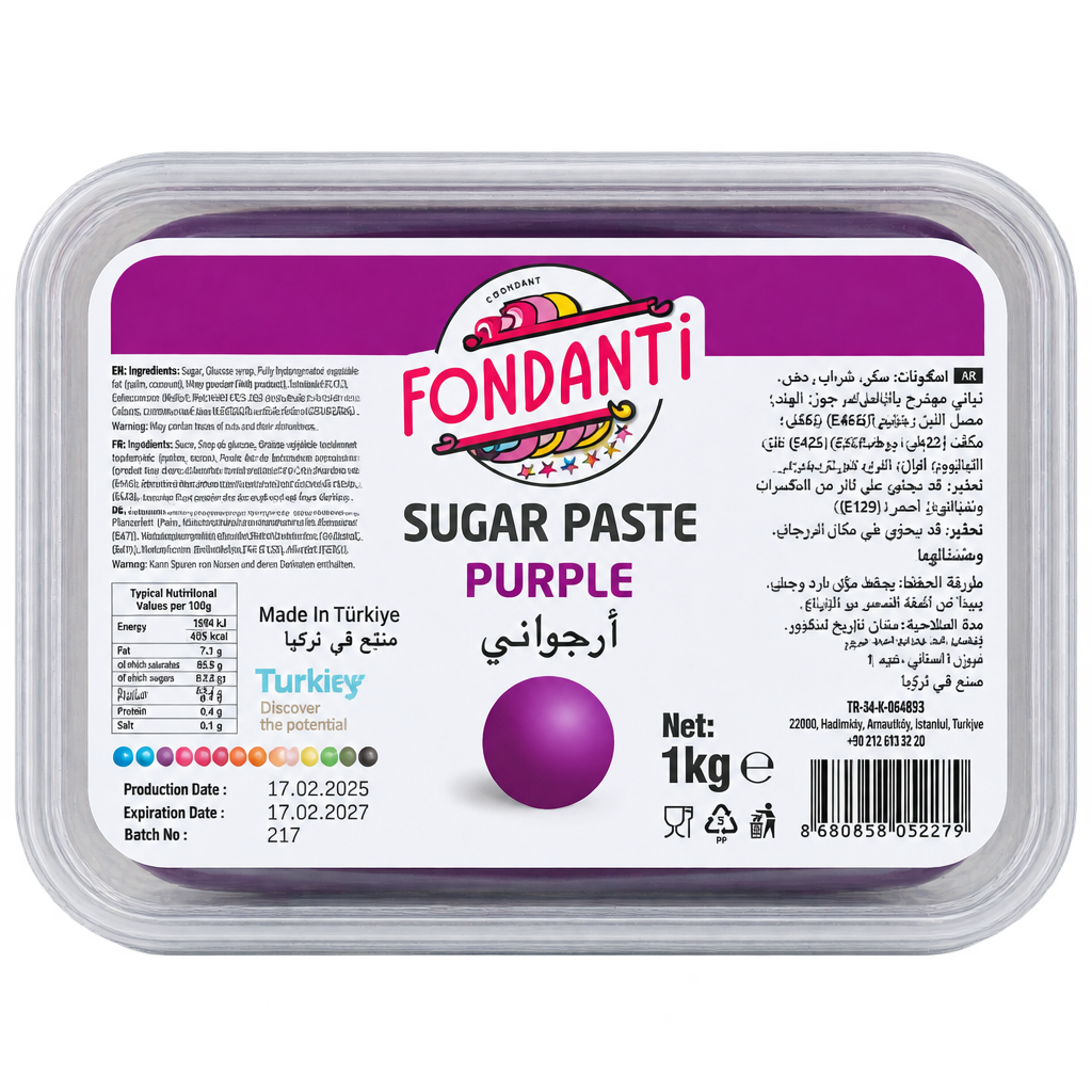 FONDANTI SUGAR PASTE PURPLE 1KG