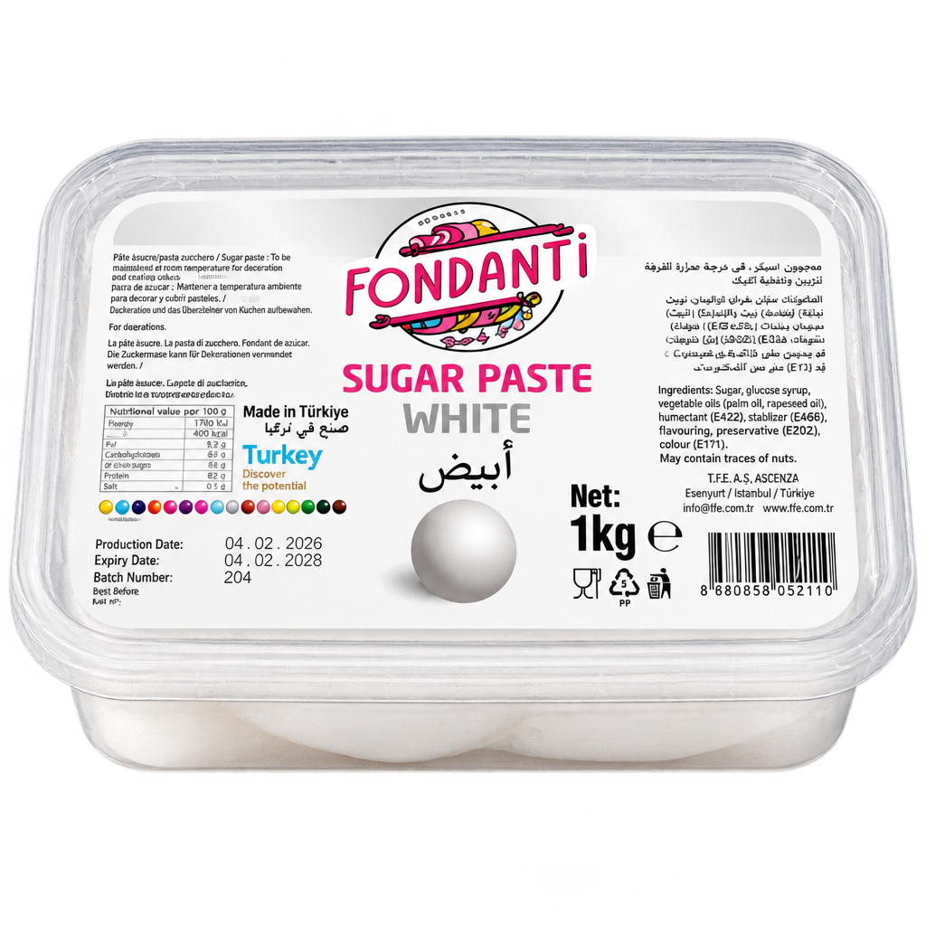 FONDANTI SUGAR PASTE WHITE 1KG