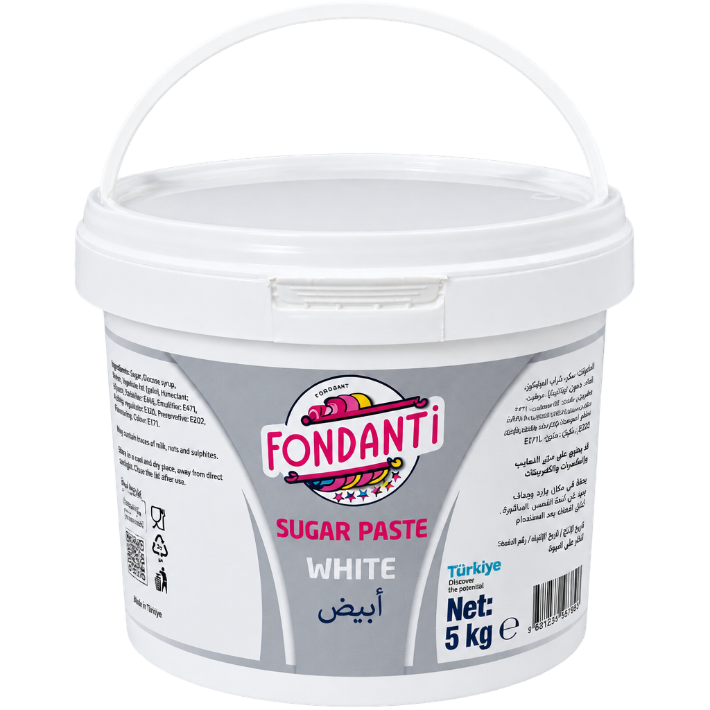 FONDANTI SUGAR PASTE WHITE 5KG