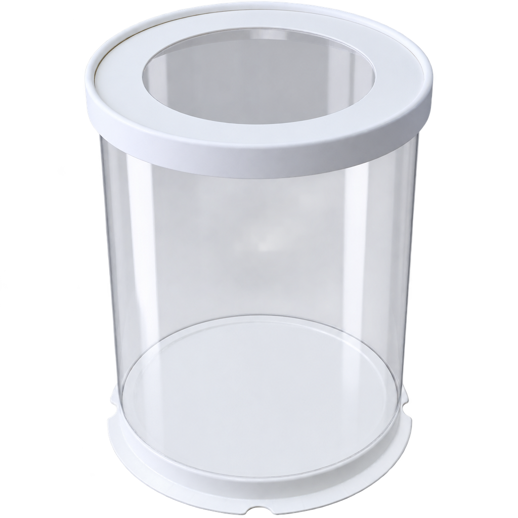 FULL CLEAR ROUND CAKE BOX 18X18X27