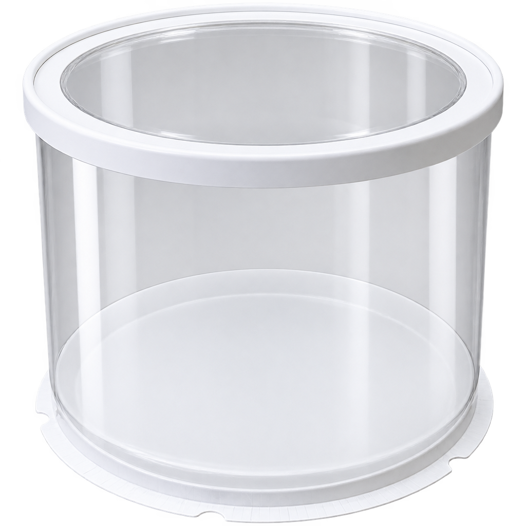 FULL CLEAR ROUND CAKE BOX 30X30X25