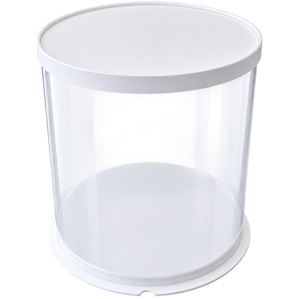 FULL CLEAR ROUND CAKE BOX 30X30X34