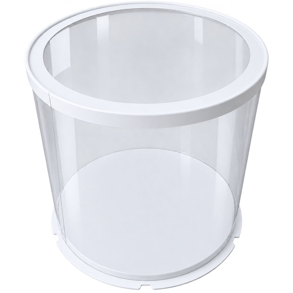 FULL CLEAR ROUND CAKE BOX 35X35X35