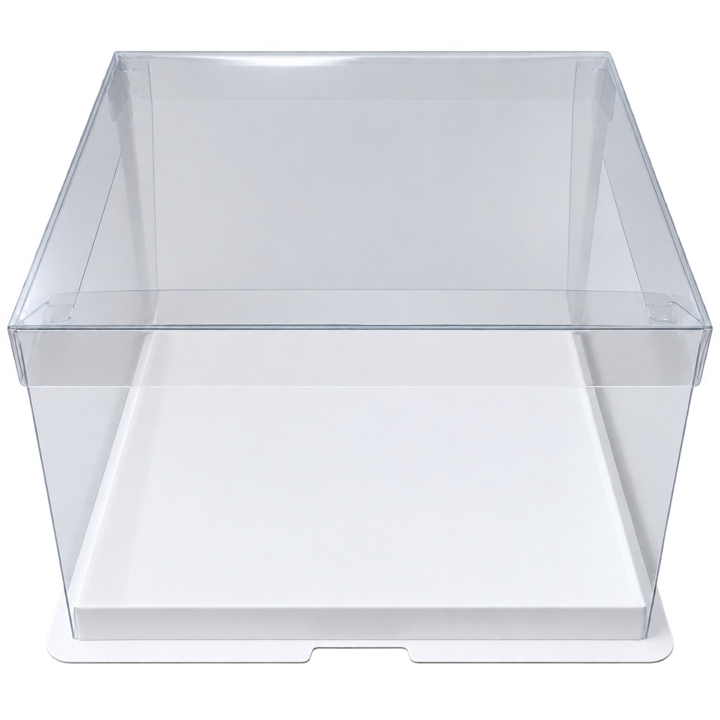 FULL CLEAR SQUARE CAKE BOX 26X26X18