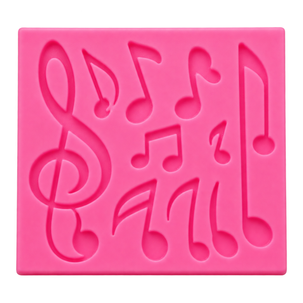 MUSIC INSTRUMENTS MUSIC THEME 3D SHAPE SILICONE FONDANT MOULD