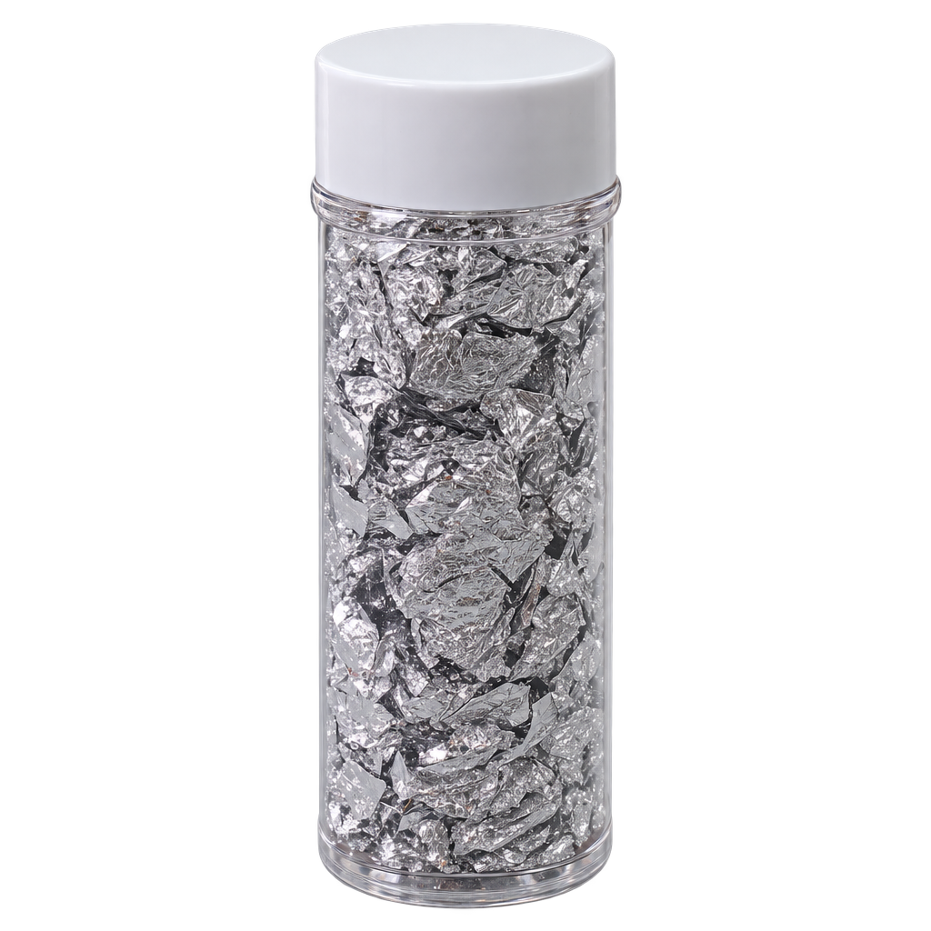 NON EDIBLE SILVER LEAFS, SILVER FOIL FLAKES 2G