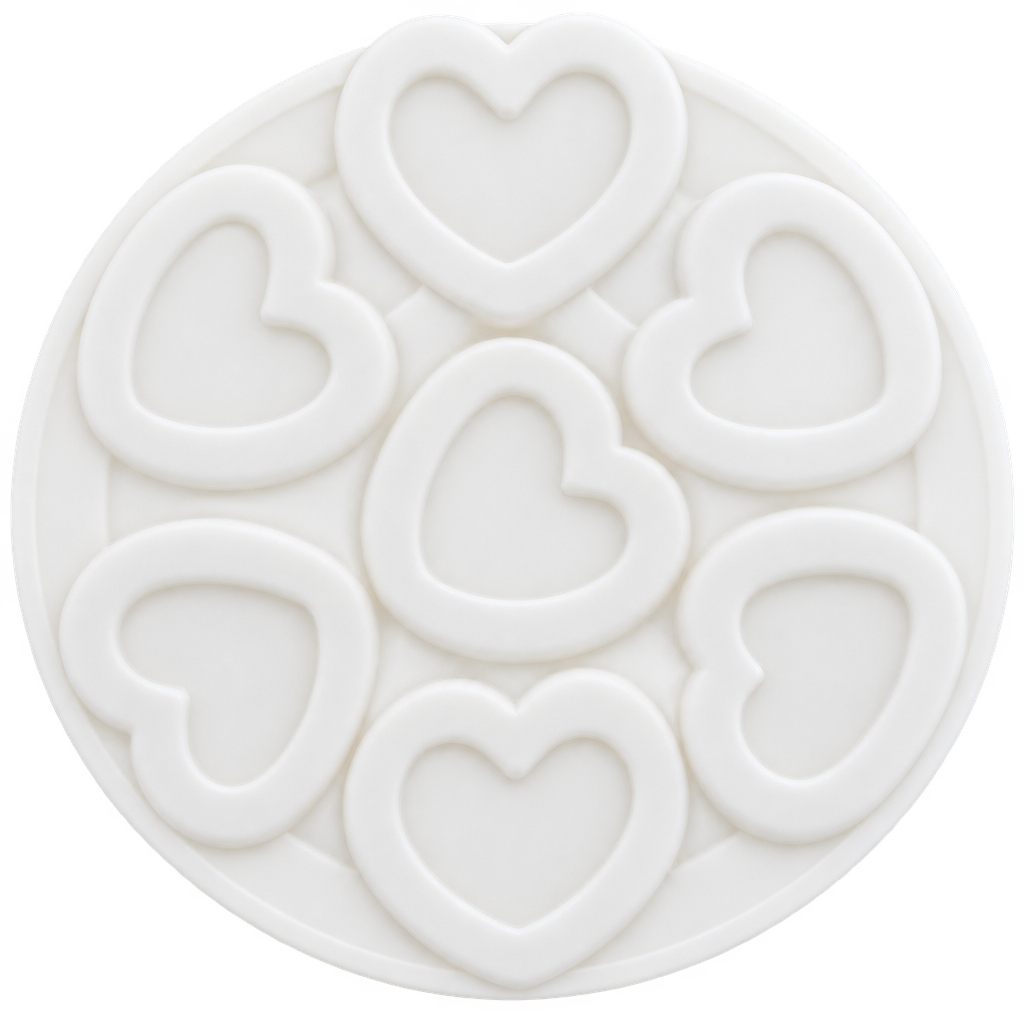 Round Heart Design Shape mousse Cake, Chocolate, Jelly Silicone Mould