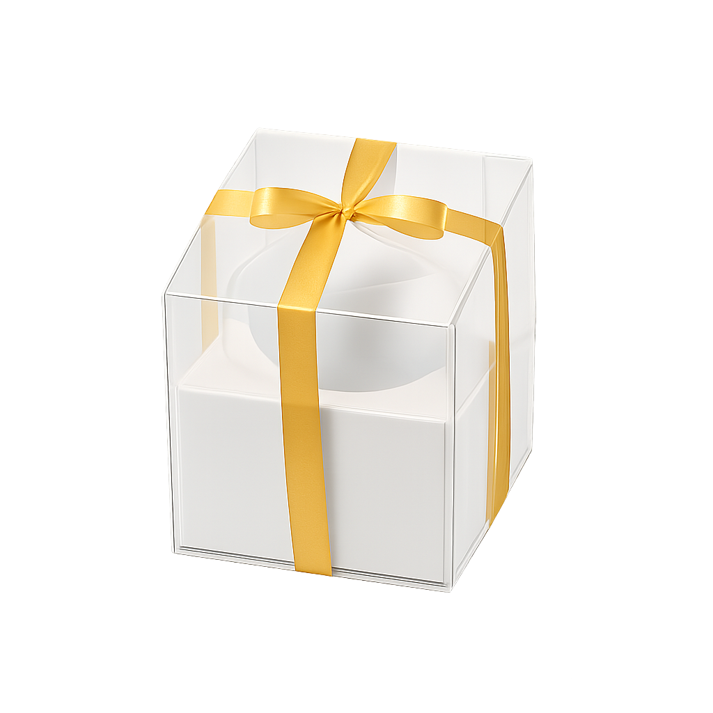 SINGLE PIECE CUPCAKE BOX GOLD COLOR