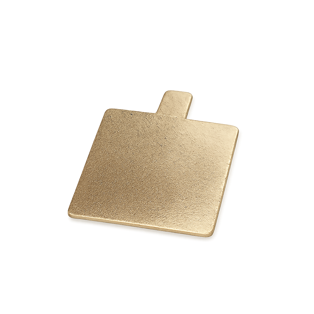 SQUARE GOLD PASTRY BOARD 8․5CM8․5CM 100PCS