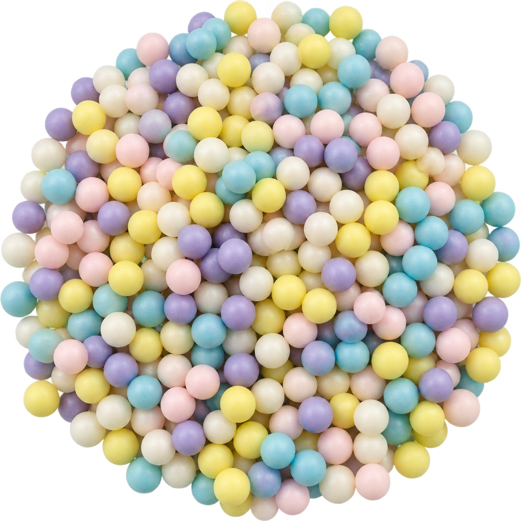 SUGARMILL PASTEL 4MM MIX PEARL SHAPE 100 GRAMS