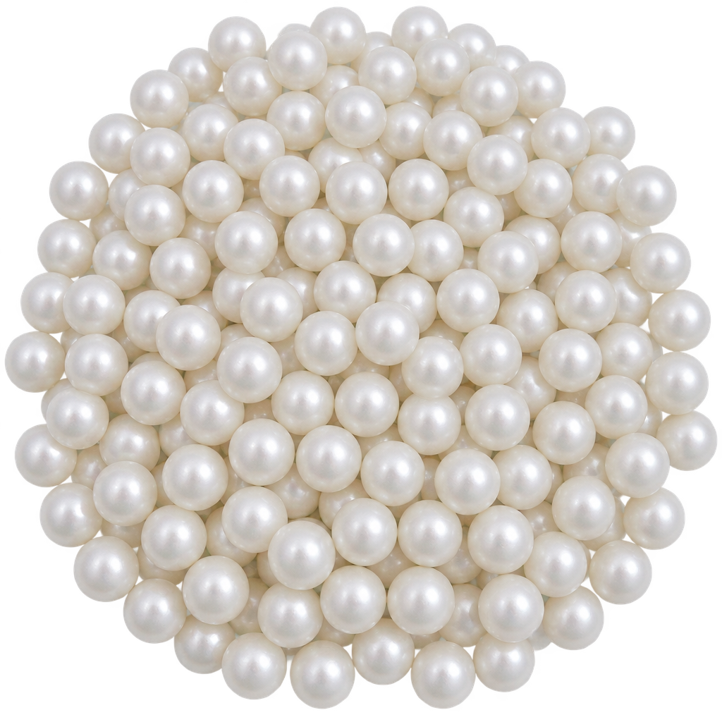 SUGARMILL PEARL WHITE 6MM SHAPE 100 GRAMS