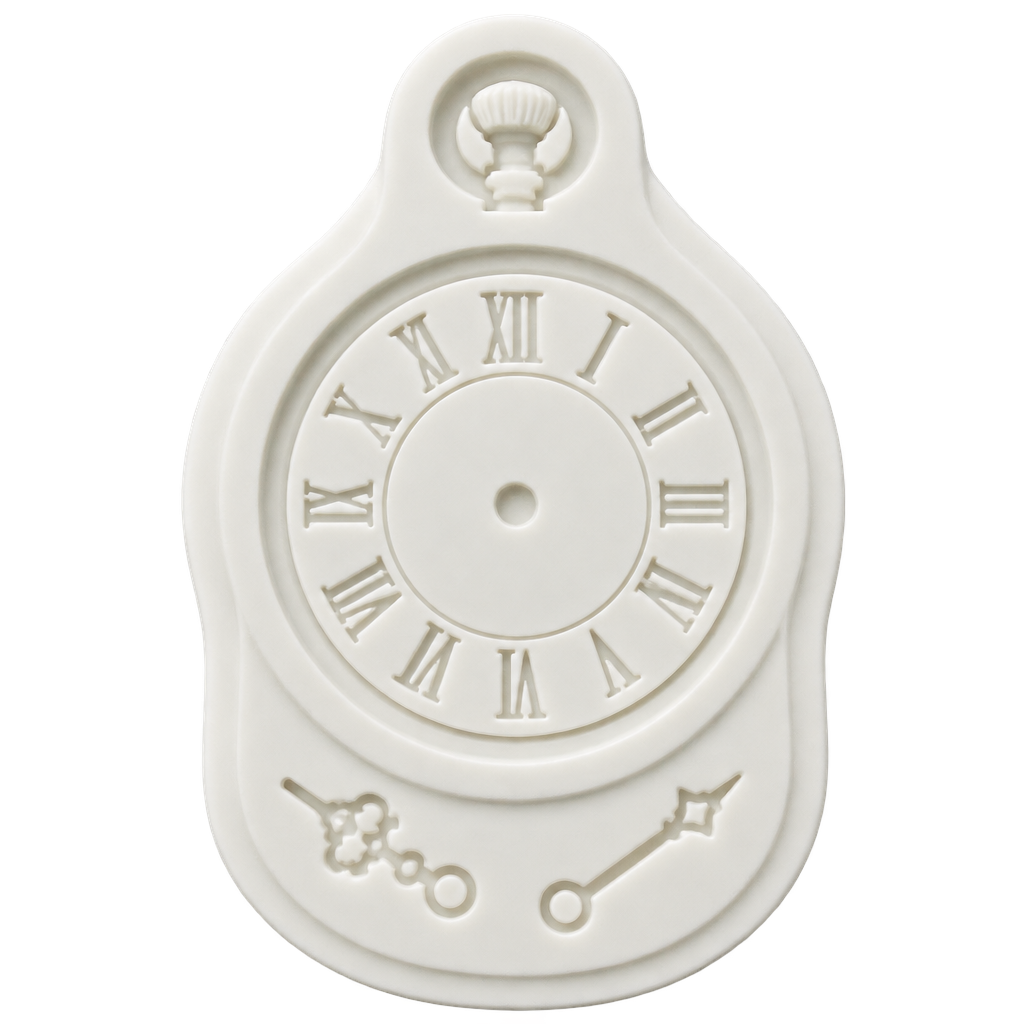 VINTAGE POCKET CLOCK WATCH 3D SHAPE SILICONE FONDANT MOULD