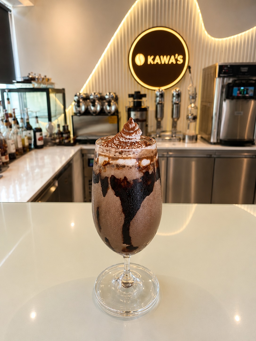 Dark Chocolate Matcha Frappe