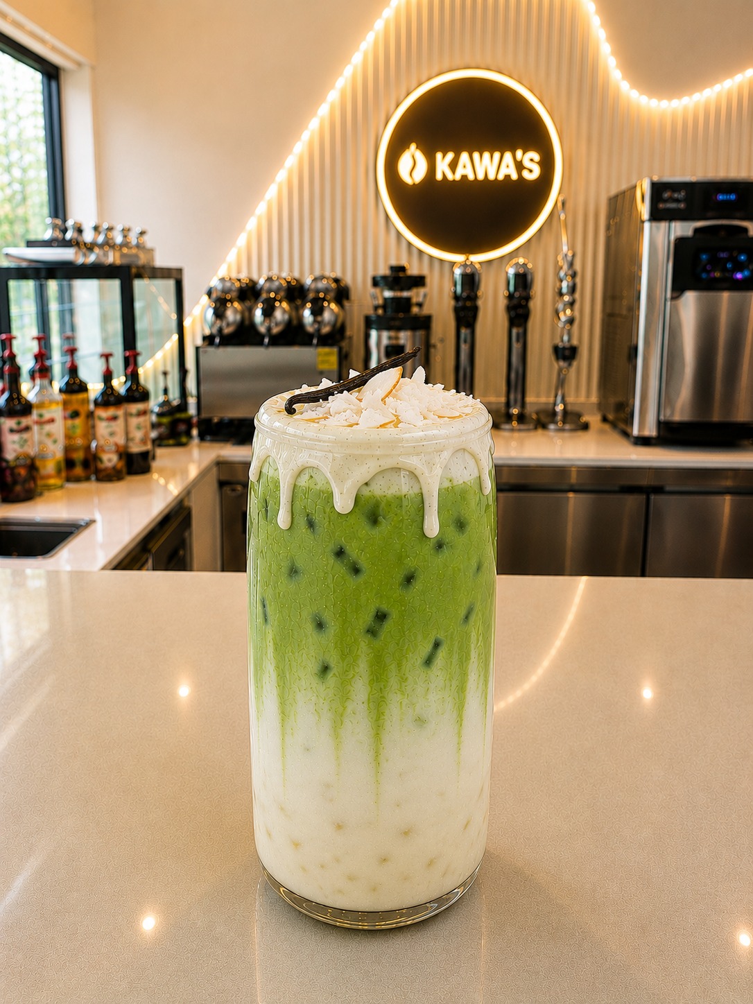 Vanilla Coconut Matcha Latte