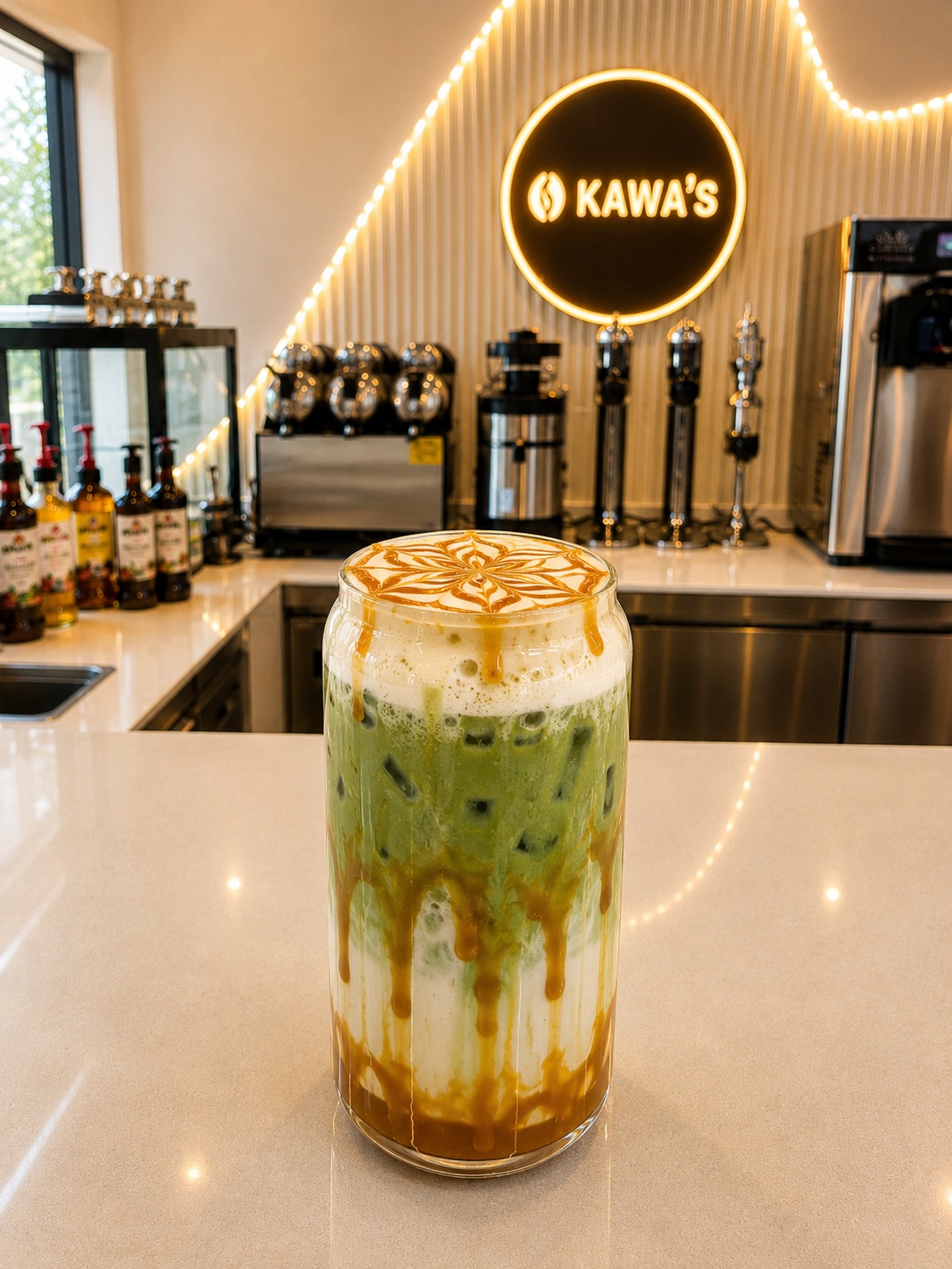 Caramel Matcha Latte