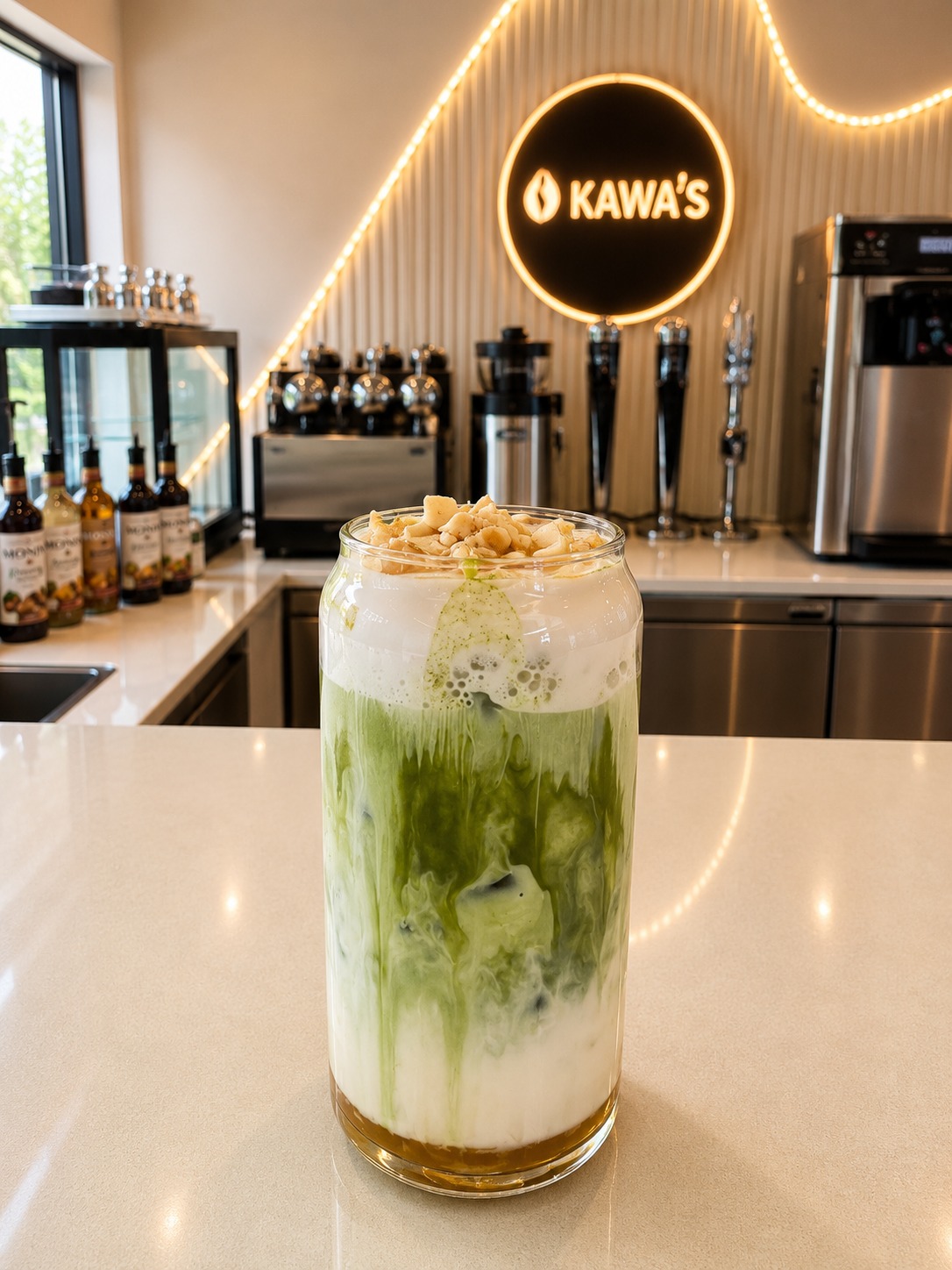 Hazelnut Matcha Latte