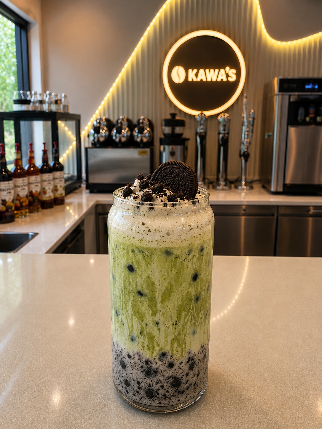 Oreo Matcha Cream Latte