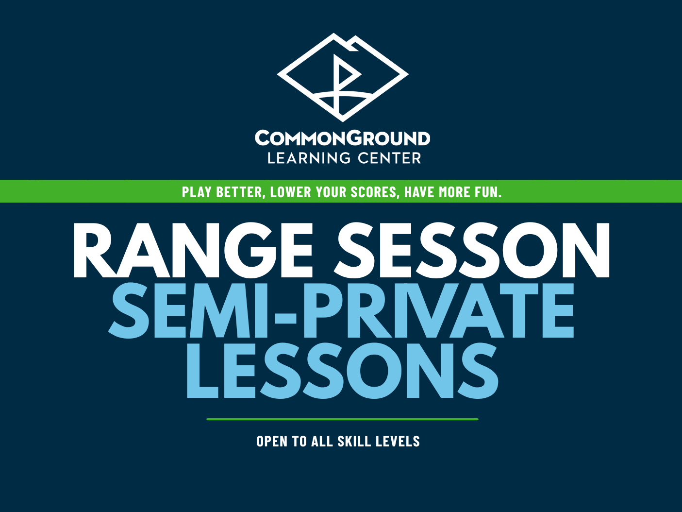 Semi-Private Range Coaching - CommonGround Golf Course - Aurora, CO