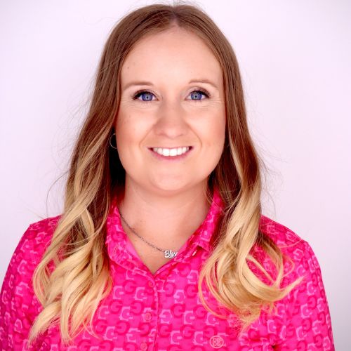Kirsten Pike, golf instructor