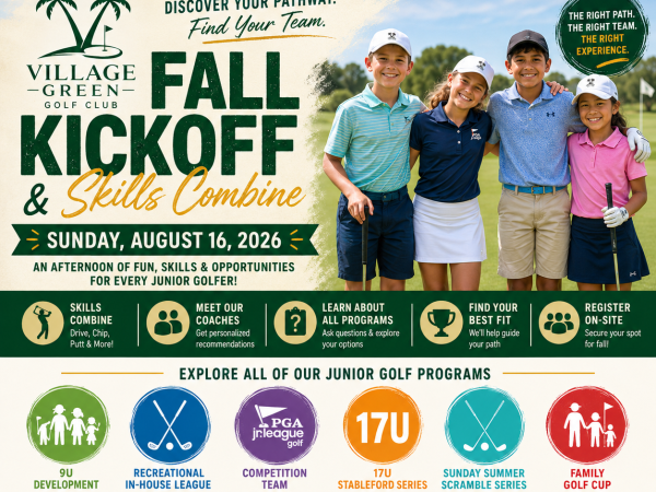 Village Green Fall Junior Golf Kickoff & Skills Combine