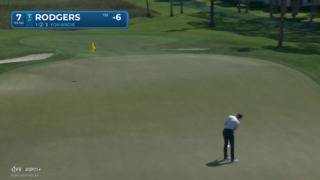 Patrick Rodgers holes a 54-foot birdie putt at Cognizant Classic