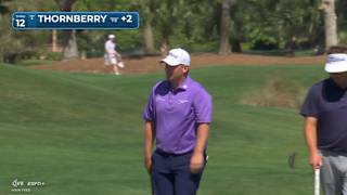 Braden Thornberry trickles a 48-foot eagle putt at Cognizant Classic