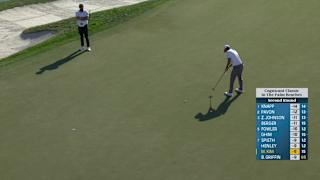 Michael Kim makes a 17-foot birdie putt at Cognizant Classic