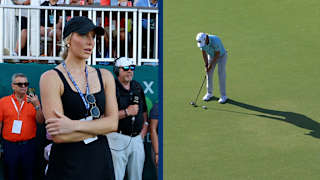 Jake Knapp’s girlfriend Makena White watches winning moment at Mexico Open