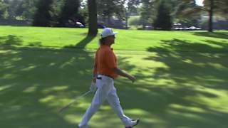 Miguel Angel Jiménez makes birdie on No. 18 at Kaulig Companies Championship