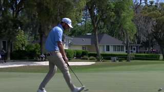 Jeremy Gandon holes out for birdie on No. 8 at Club Car Championship