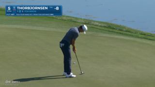 Michael Thorbjornsen drains 16-foot birdie putt at Cognizant Classic