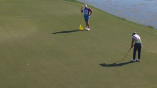 Isaiah Salinda holes 18-foot birdie putt at Cognizant Classic