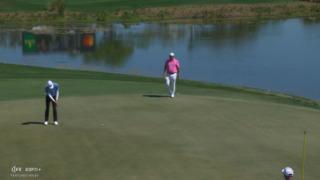 Alex Smalley drips in a 24-foot downhill birdie putt at Cognizant Classic