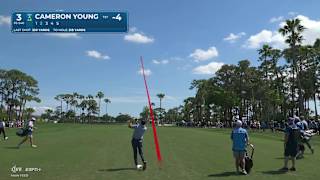Cameron Young gets up-and-down for birdie at Cognizant Classic