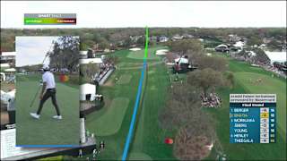 Akshay Bhatia hits 190-yard approach to 3 feet, sets up eagle on No. 16 at Arnold Palmer