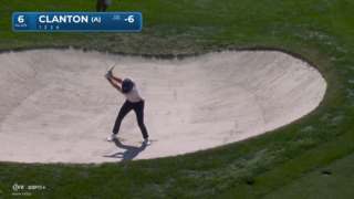 Luke Clanton holes out from bunker for birdie at Cognizant Classic