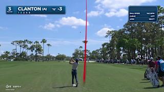 Luke Clanton reaches green in two leading to birdie at Cognizant Classic