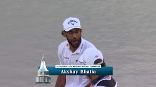 Akshay Bhatia pars first playoff hole to win Arnold Palmer