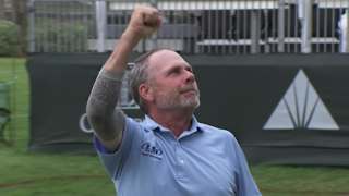 Doug Barron taps in for par to win Regions Tradition