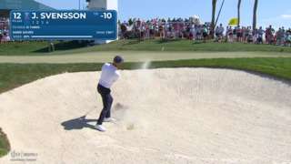 Jesper Svensson holes out from greenside bunker for birdie at Cognizant Classic
