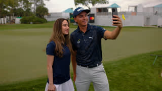 Play Yellow Ambassador Rickie Fowler spends time with Luci at Cognizant Classic