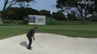 Darren Clarke's bunker play leads to birdie at TimberTech