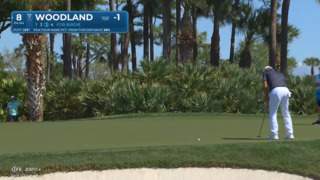 Gary Woodland drops in a 13-foot birdie putt at Cognizant Classic