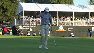 Derek Hitchner makes birdie on the first playoff hole to win Utah Championship