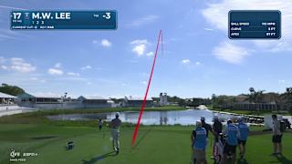 Min Woo Lee throws dart of tee to set up birdie at Cognizant Classic