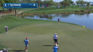 Matti Schmid jars a 55-foot birdie putt at Cognizant Classic