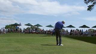 Ernie Els chips it tight to set up birdie at Principal